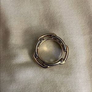 Hermes Gold and Silver Chaine D’Ancre scarf Ring
